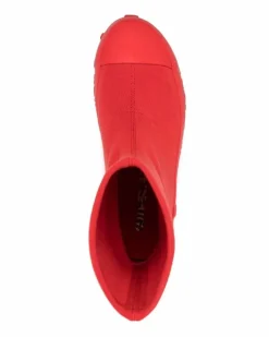 Stiefel mit Profilsohle - Rot