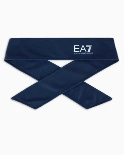 Stirnband aus Baumwollmischung für Tennis Headband Blau