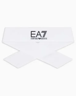Stirnband aus Baumwollmischung für Tennis Headband Weiß