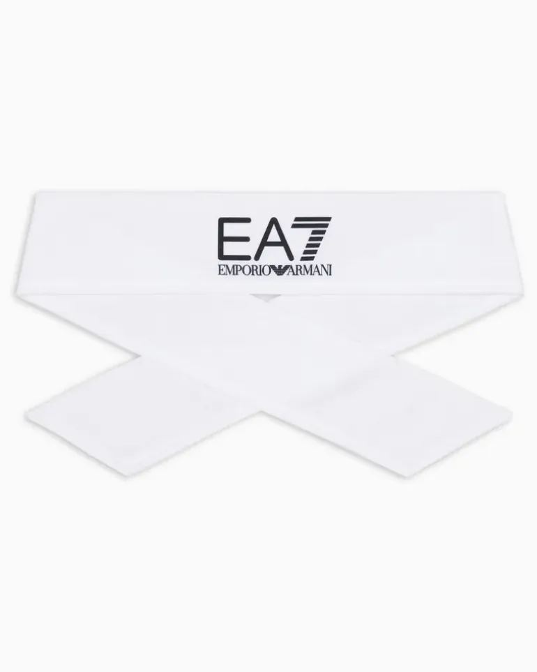 Stirnband aus Baumwollmischung für Tennis Headband Weiß