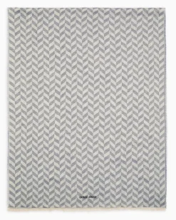 Stola aus Kaschmir in Jacquard-Stoff-Verarbeitung Blau