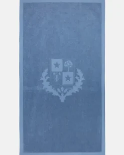 Strandhandtuch Crest Blau