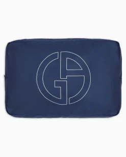 Strandtuch aus Baumwollfrottee mit Monogramm Blau