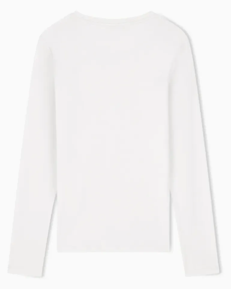Stretchjersey Langarmshirt aus Baumwolle Core Lady Grau