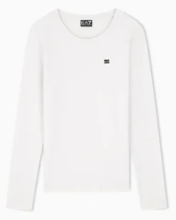 Stretchjersey Langarmshirt aus Baumwolle Core Lady Grau