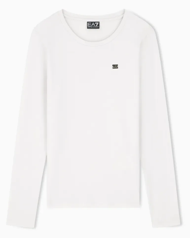 Stretchjersey Langarmshirt aus Baumwolle Core Lady Grau