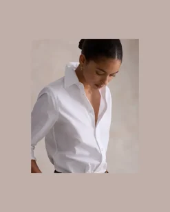 Stretch-Slim-Fit Fil-à-Fil-Baumwollhemd White
