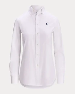 Stretch-Slim-Fit Fil-à-Fil-Baumwollhemd White