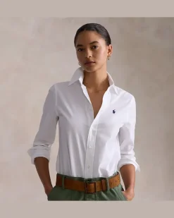 Stretch-Slim-Fit Fil-à-Fil-Baumwollhemd White