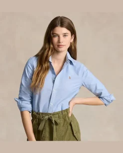 Stretch-Slim-Fit Oxfordhemd Blue