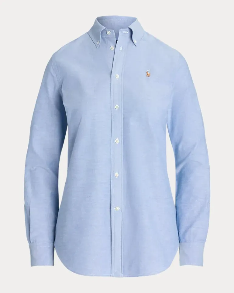 Stretch-Slim-Fit Oxfordhemd Blue