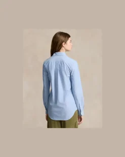 Stretch-Slim-Fit Oxfordhemd Blue