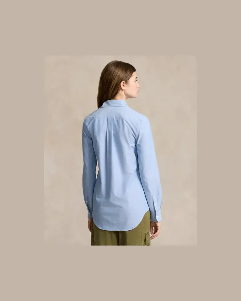 Stretch-Slim-Fit Oxfordhemd Blue