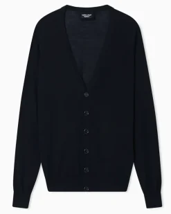 Strickjacke mit Knöpfen aus Kaschmir Schwarz