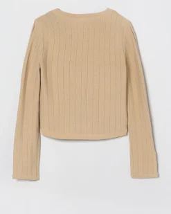 Strickoberteil aus Viskosemischung Braun