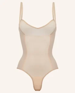 String-Body All Mesh Mit Shaping-Effekt orange Beige