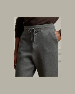 Strukturierte Hose aus Kaschmir Grey