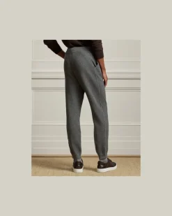 Strukturierte Hose aus Kaschmir Grey