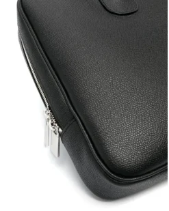 Strukturierte Laptoptasche - Schwarz