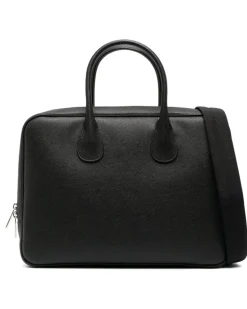 Strukturierte Laptoptasche - Schwarz