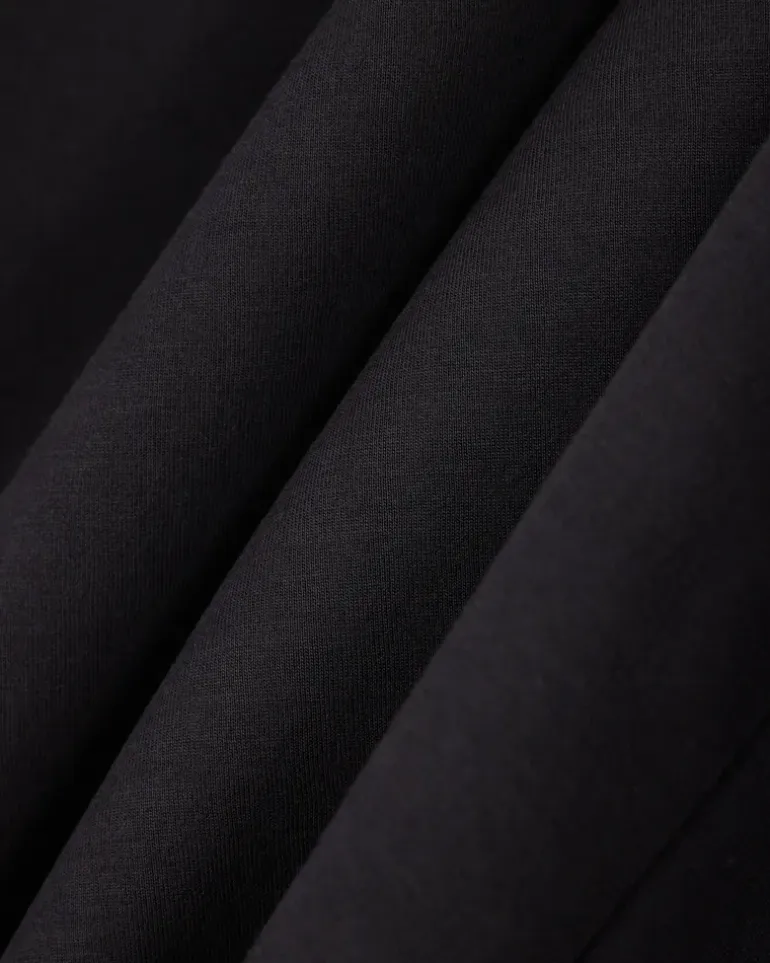 Sweatjacke im Regular Fit aus Modal-Fleece mit Stehkragen Schwarz