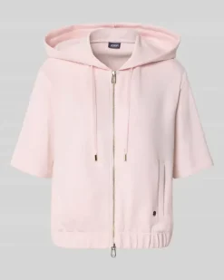 Sweatjacke mit Halbarm Modell 'Therese Hellrosa