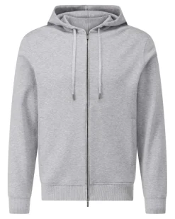 Sweatjacke mit Kapuze Hellgrau