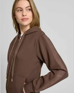 Sweatjacke mit Kapuze Schoko