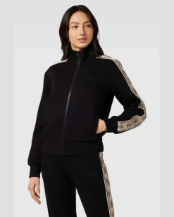 Sweatjacke mit Stehkragen Modell 'BRITNEY Black