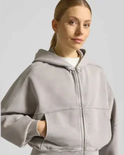 Sweatjacke mit Zweiwege-Reißverschluss Modell 'RANERA Hellgrau