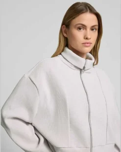 Sweatjacke mit Zweiwege-Reißverschluss Flieder