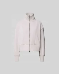 Sweatjacke mit Zweiwege-Reißverschluss Flieder