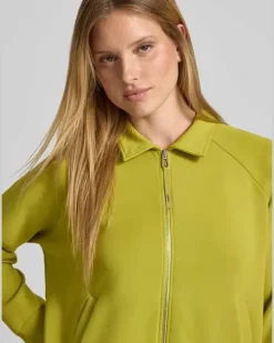 Sweatjacke mit Zweiwege-Reißverschluss Modell 'Taimi Gruen