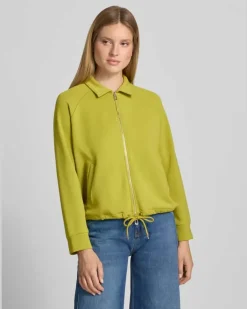 Sweatjacke mit Zweiwege-Reißverschluss Modell 'Taimi Gruen