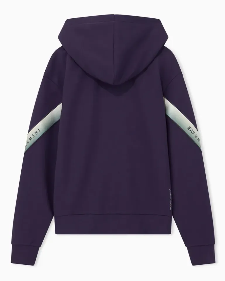Sweatjacke Natural Ventus 7 mit Kapuze und Reißverschluss Violett