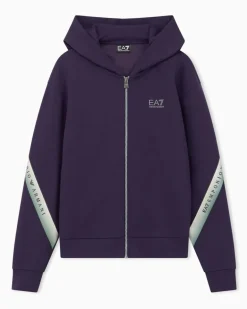Sweatjacke Natural Ventus 7 mit Kapuze und Reißverschluss Violett