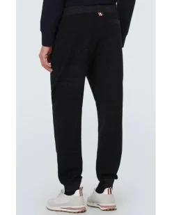 Sweatpants 4-Bar aus Baumwolle und Seide Schwarz