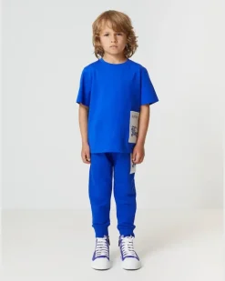 Sweatpants EKD aus Baumwoll-Jersey Blau