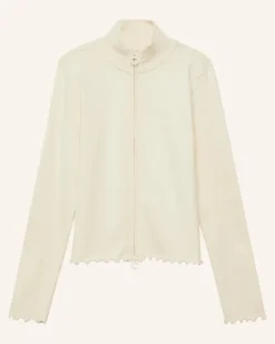 Sweatshirt Jacke beige