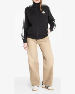 Sweatshirtjacke mit drei Streifen - Schwarz