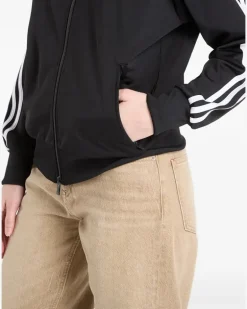 Sweatshirtjacke mit drei Streifen - Schwarz