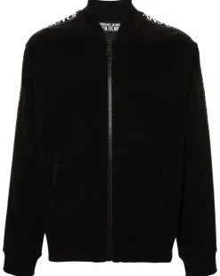 Sweatshirtjacke mit Logo-Detail - Schwarz