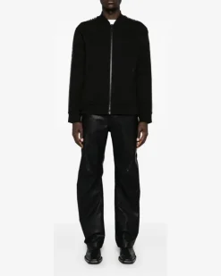 Sweatshirtjacke mit Logo-Detail - Schwarz