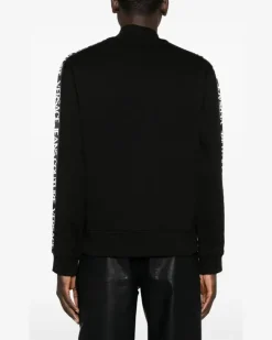 Sweatshirtjacke mit Logo-Detail - Schwarz