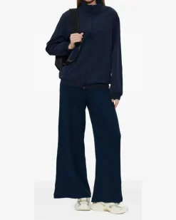 Sweatshirtjacke mit Logo-Detail - Blau