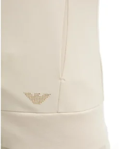 Sweatshirtjacke mit Logo - Nude