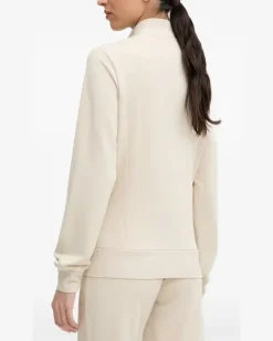 Sweatshirtjacke mit Logo - Nude