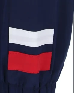 Sweatshirtjacke mit Logo-Patch - Blau