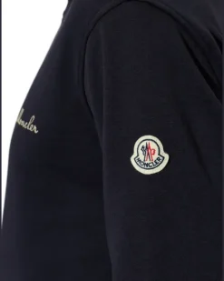 Sweatshirtjacke mit Logo-Patch - Blau