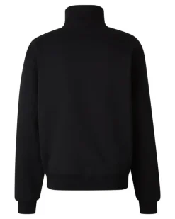 Sweatshirtjacke mit Logo-Patch - Schwarz